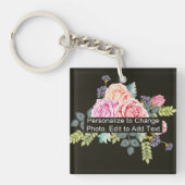 カスタムフォトアート名モノグラム引用文アクリルRec キーホルダー (正面)