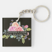 カスタムフォトアート名モノグラム引用文アクリルRec キーホルダー (裏面)