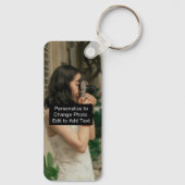 カスタムフォトアート名モノグラム引用文アルミRec キーホルダー (裏面)