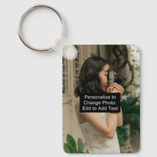 カスタムフォトアート名モノグラム引用文アルムRec Sm キーホルダー (正面)