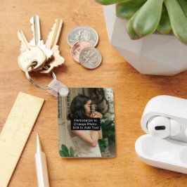 カスタムフォトアート名モノグラム引用文アルムRec Sm キーホルダー