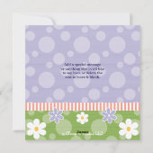 カスタムフォトイースターのカード花と水玉模様 シーズンカード (裏面)