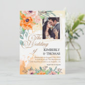 カスタムフォトウェルカム結婚式招待状 (スタンド正面)