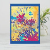 カスタムフォトウォーターカラーガーデン灌木誕生日カード シーズンカード (スタンド正面)