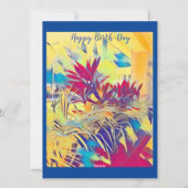 カスタムフォトウォーターカラーガーデン灌木誕生日カード シーズンカード (裏面)