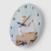 カスタムフォトウォールお気に入りの時計の追加 ラージ壁時計 (傾斜)