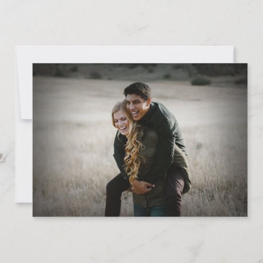 カスタムフォトウ素朴ィードウェスタン結婚ズ セーブザデート (裏面)