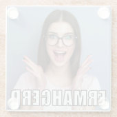 カスタムフォトエおもしろいラーマーゲルドミームスタイル ガラスコースター (裏面)