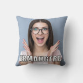 カスタムフォトエおもしろいラーマーゲルドミームスタイル クッション (裏面)