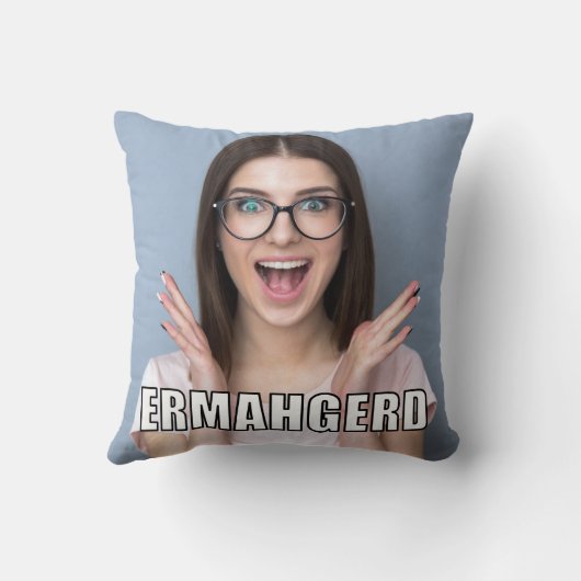 カスタムフォトエおもしろいラーマーゲルドミームスタイル クッション (裏面)
