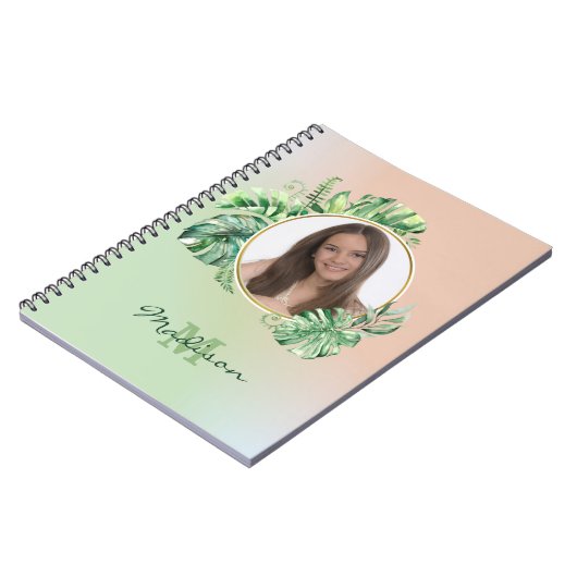 カスタムフォトエキゾチック葉 ノートブック (左側)