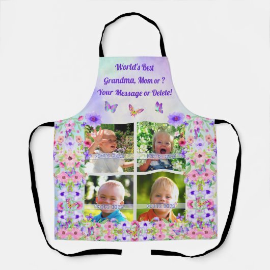 カスタムフォトエプロンパーソナライズされたお母さん エプロン (正面)