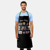 カスタムフォトエプロンパーソナライズされた8フォトコラージュ エプロン (着用した状態)