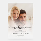 カスタムフォトエレガントなウェディングウェルカム アクリルサイン (正面)