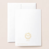 カスタムフォトオプション付きゴールデンチャイルド誕生日カード 箔カード (裏面封筒付き)