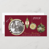 カスタムフォトオーナメントホリデー写真カード：: 03 シーズンカード (正面/裏面)