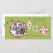 カスタムフォトオーナメントホリデー写真カード：: 04 シーズンカード (正面/裏面)