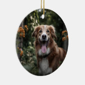 カスタムフォトオーナメントポープリントとハートフレーム セラミックオーナメント (右)