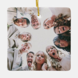 カスタムフォトオーナメント両面、クリスマスフォト セラミックオーナメント
