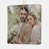 カスタムフォトオーナメント両面、クリスマスフォト セラミックオーナメント (左)