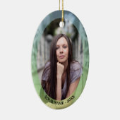 カスタムフォトオーバルパステルフレームクリスマスオーナメント セラミックオーナメント (右)