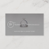 カスタムフォトオーバーレイウェディングプランナージュエリーリングや輪 名刺 (裏面)