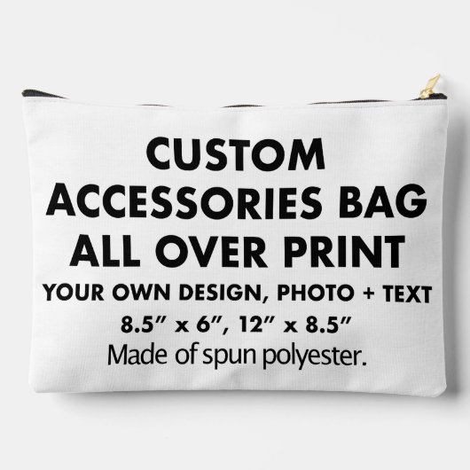 カスタムフォトオールオーバープリントアクセサリーバッグ アクセサリーポーチ (裏面)