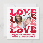 カスタムフォトカップル記念日 カード (正面)