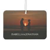 カスタムフォトカップル カーエアーフレッシュナー (正面)