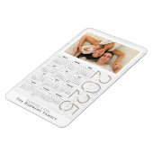 カスタムフォトカレンダー磁石中性白木 マグネット (左側)