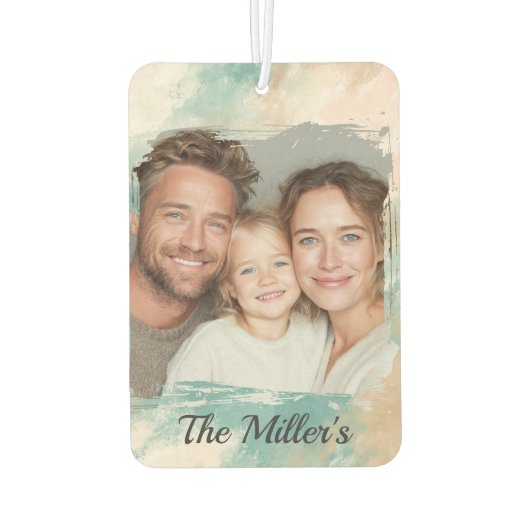 カスタムフォトカーエアフレッシュナー – 水彩デザイン カーエアーフレッシュナー (裏面)