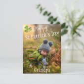 カスタムフォトカードセントパトリックの日叔父シャムロック シーズンカード (スタンド正面)