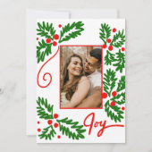 カスタムフォトカードメリークリスマスジョイ (正面)