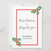 カスタムフォトカードメリークリスマスジョイ (裏面)