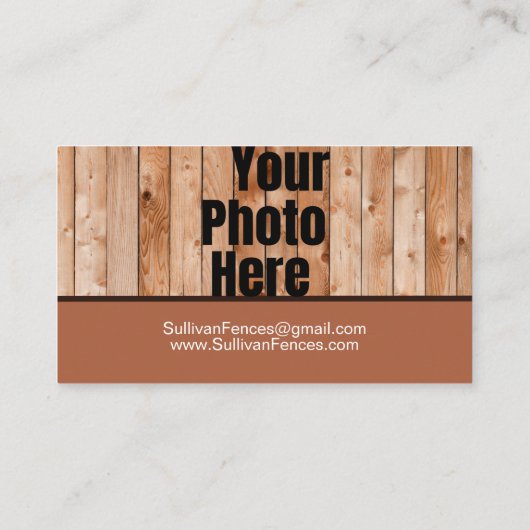 カスタムフォトガーデンフェンシング名刺 名刺 (裏面)