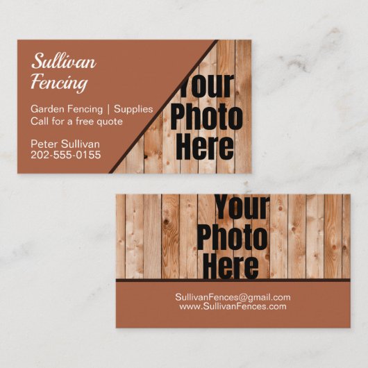 カスタムフォトガーデンフェンシング名刺 名刺 (正面/裏面)