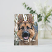 カスタムフォトガード犬の職務妊娠の告知 案内ポストカード (スタンド正面)