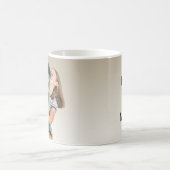 カスタムフォトガール&ドッグ コーヒーマグカップ (中央)