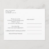 カスタムフォトキッズサッカーのバーチャル誕生日パーティー インビテーションポストカード (裏面)