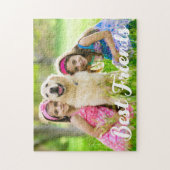 カスタムフォトキッズドッグフッ最高のク友人 ジグソーパズル (縦)