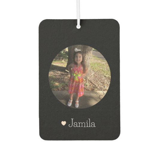 カスタムフォトキッズファミリーネームカー カーエアーフレッシュナー (正面)