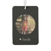 カスタムフォトキッズファミリーネームカー カーエアーフレッシュナー (裏面)