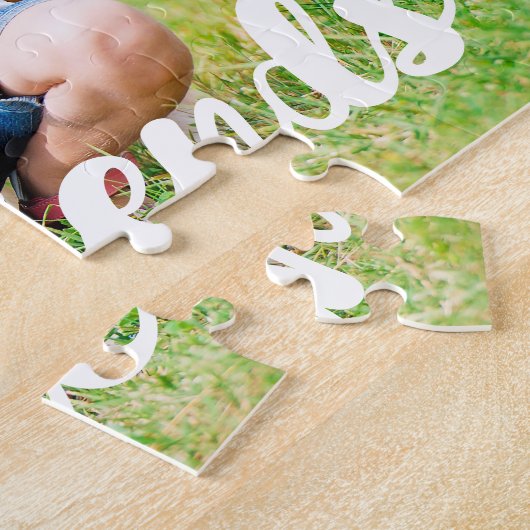 カスタムフォトキッズペットドッグ最高のファンズ写真 ジグソーパズル (側面)