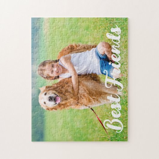 カスタムフォトキッズペットドッグ最高のファンズ写真 ジグソーパズル (縦)