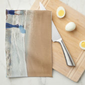 カスタムフォトキッチンタオルデザイン自分の写真 キッチンタオル (四つ折り)