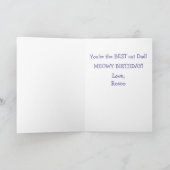 カスタムフォトキャットパパ誕生日 カード (内部)