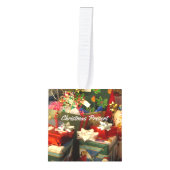 カスタムフォトキューブクリスマスホリデーオーナメント キューブオーナメント (正面)