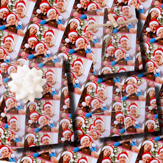 カスタムフォトギフトラップ、ファミリーカスタムイメージラップ ラッピングペーパーシート