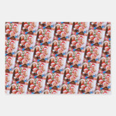 カスタムフォトギフトラップ、ファミリーカスタムイメージラップ ラッピングペーパーシート (正面3)