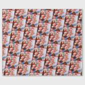 カスタムフォトギフトラップ、ファミリーカスタムイメージラップ ラッピングペーパー (フラット)